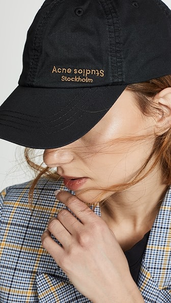 Acne Studios Carliy Dye Baseball Hat In Black