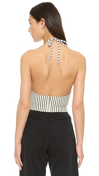 ALICE AND OLIVIA Jaymee Cropped Halter Top