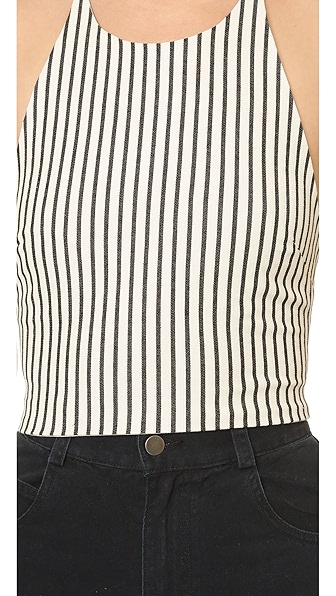 ALICE AND OLIVIA Jaymee Cropped Halter Top