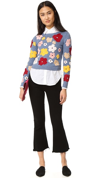 alice and olivia floral sweater