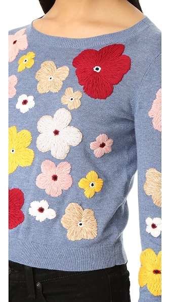 alice and olivia floral sweater