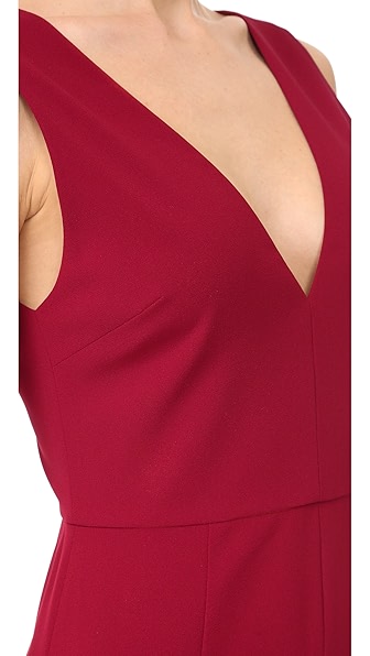 ALICE AND OLIVIA Lina Double V Neck Jumpsuit