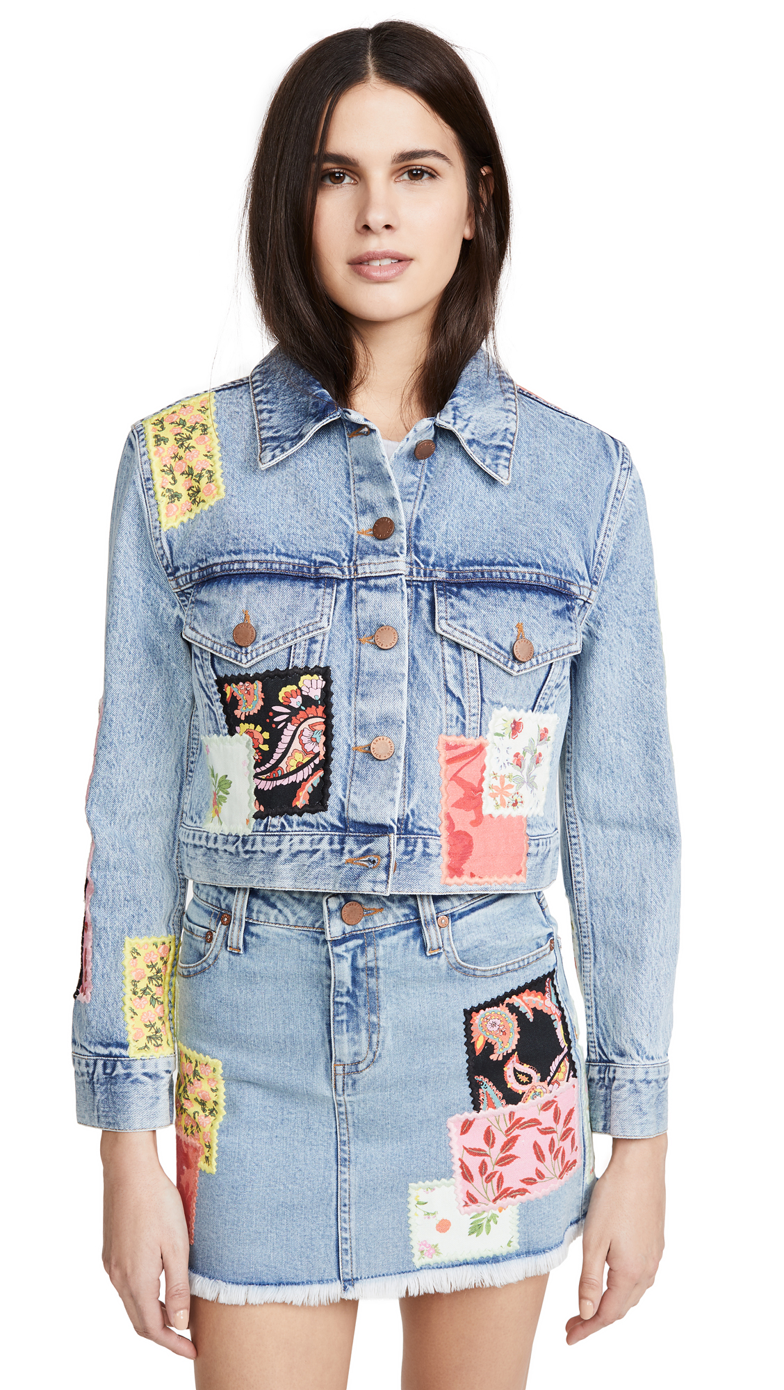 alice and olivia patchwork jacket