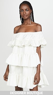 Azeeza - Off Shoulder Tiered Mini Dress