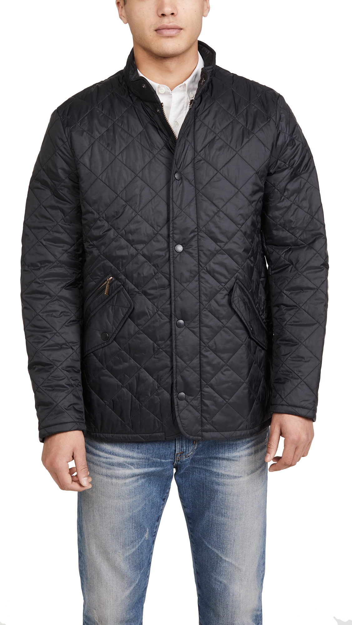 Barbour Flyweight Chelsea Mens Quilted Jacket In Black