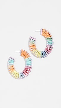 BaubleBar - Renatta Rafia Hoop Earrings