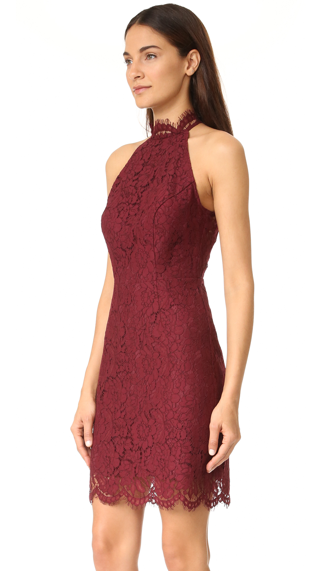 Cara high neck lace cocktail dress Clearance