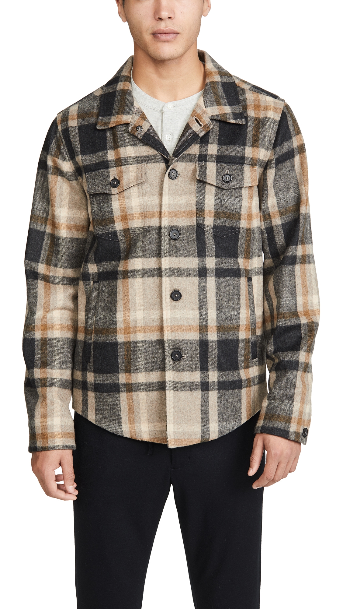Billy Reid Plaid Mo Shirt Jacket In 