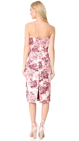 BLACK HALO Lena Floral-Printed Strapless Cocktail Sheath Dress in Mysticim | ModeSens