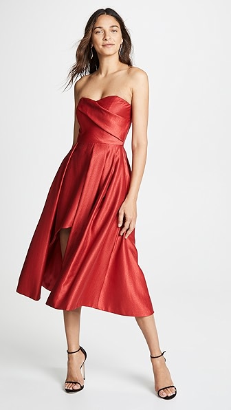 Black Halo Caine Dress In Red