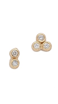 blanca monros gomez - Asymmetrical Seed Stud Earrings