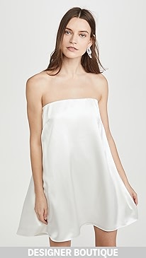 Brandon Maxwell - Crepe Back Satin Cocktail Dress