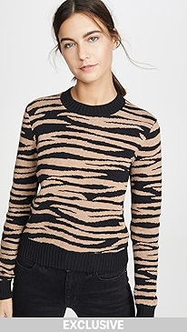 Bop Basics - Tiger Stripe Crew Sweater
