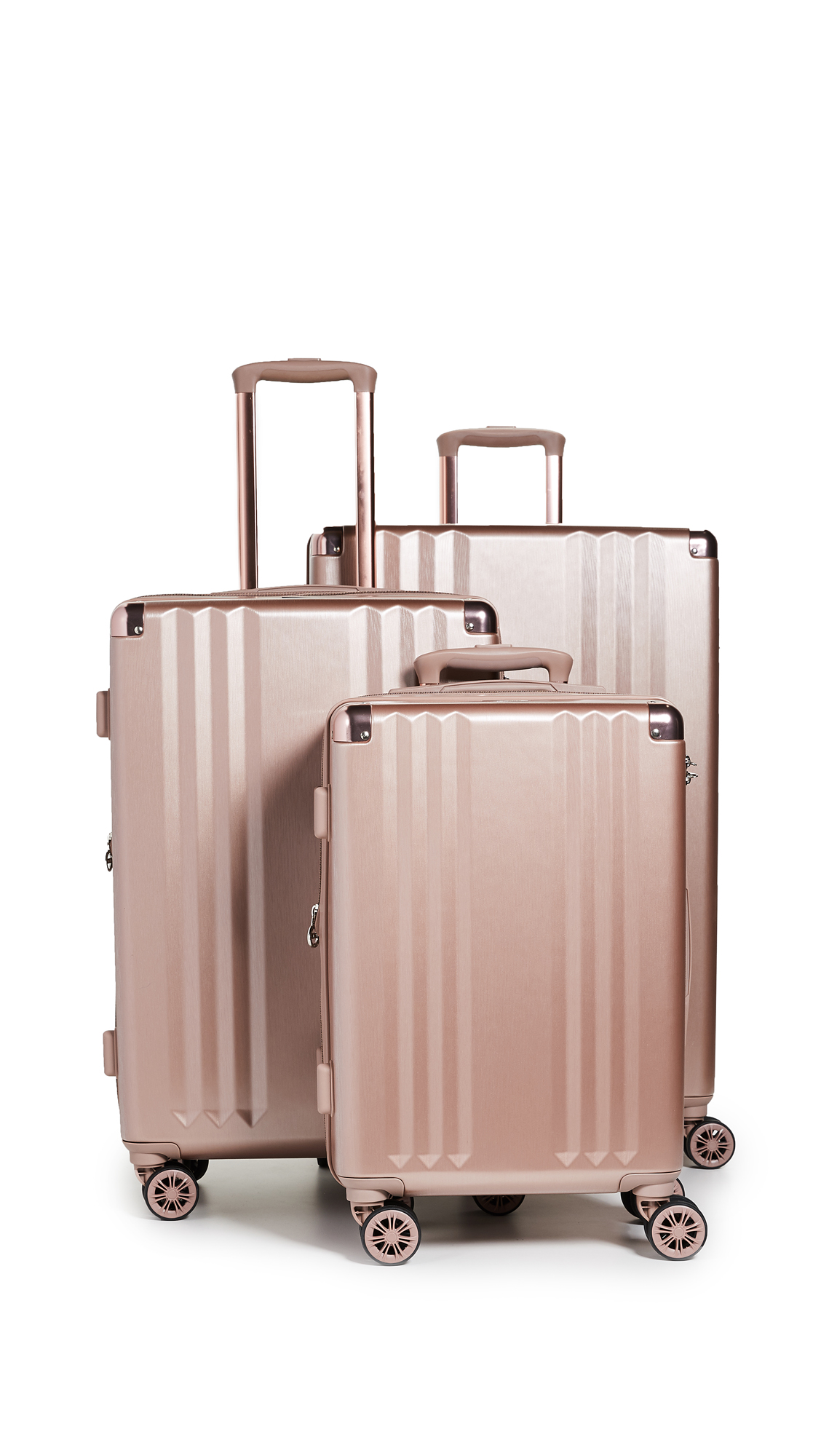 Calpak Ambeur 3 Piece Luggage Set In Rose Gold ModeSens
