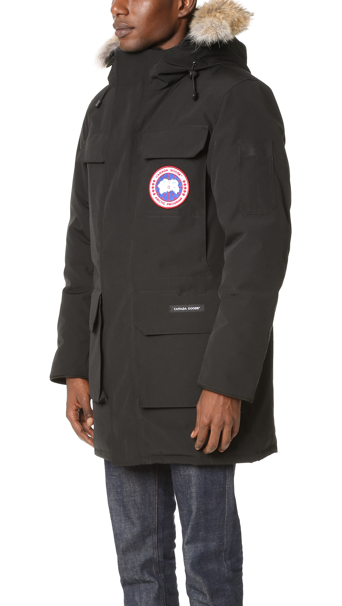 2 Stores In Stock CANADA GOOSE Expedition Coyote Fur Trim Parka, Black