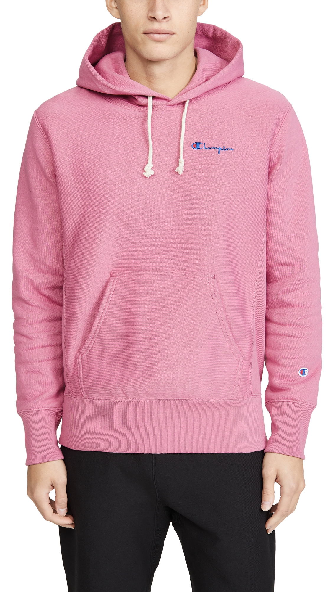Champion Small Script Logo Hooded Sweatshirt In Elegant ...