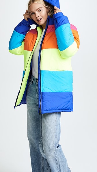 MIRA MIKATI NOWHERE RAINBOW PUFFER JACKET