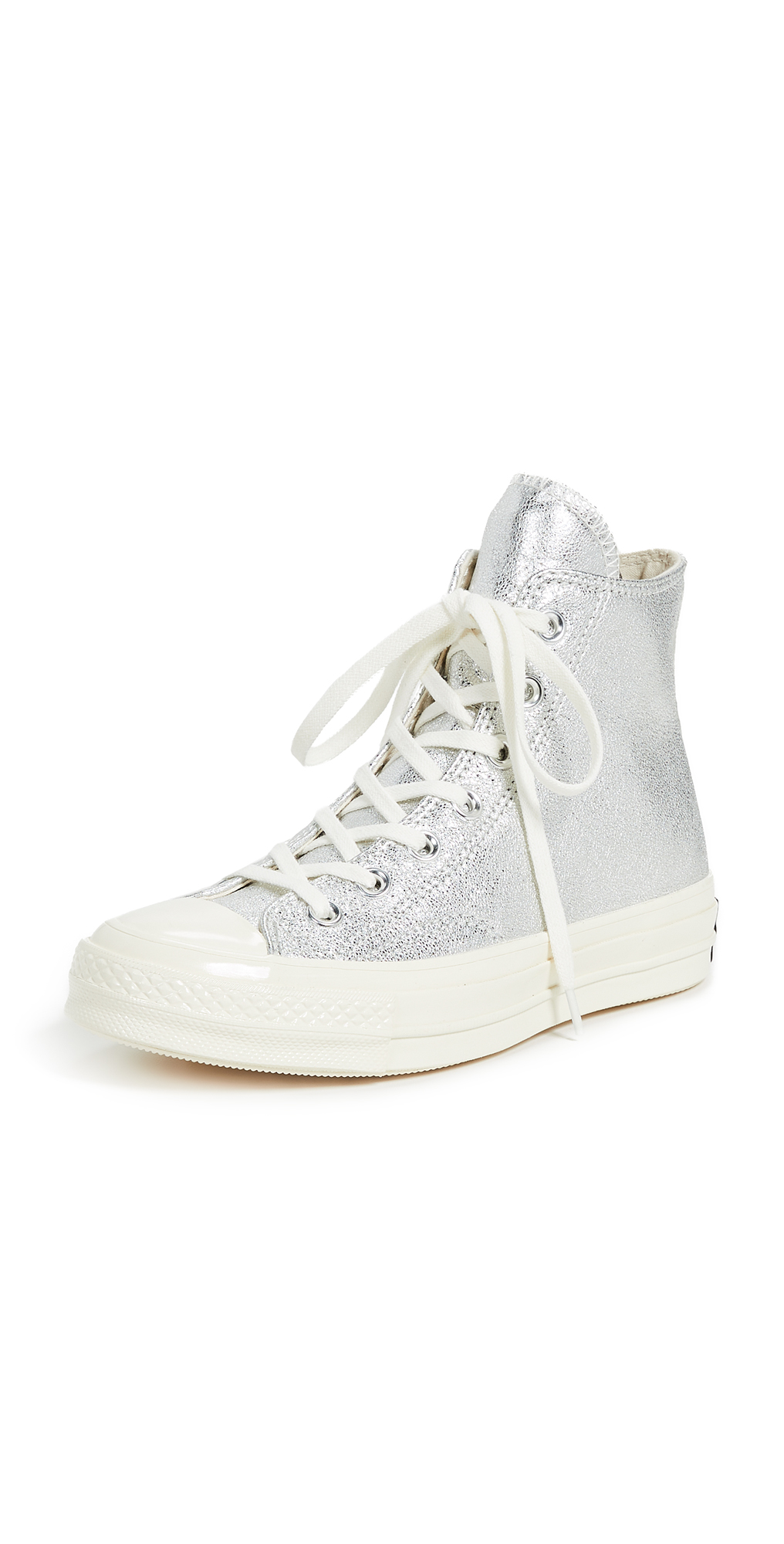 converse chuck 70 heavy metallic leather high top