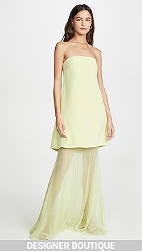 Cushnie - Strapless Tiered Gown