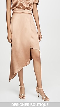 Cushnie - High Waist Skirt with Asymmetrical Hem