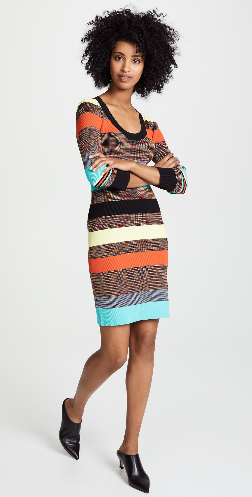 dvf striped sweater dress