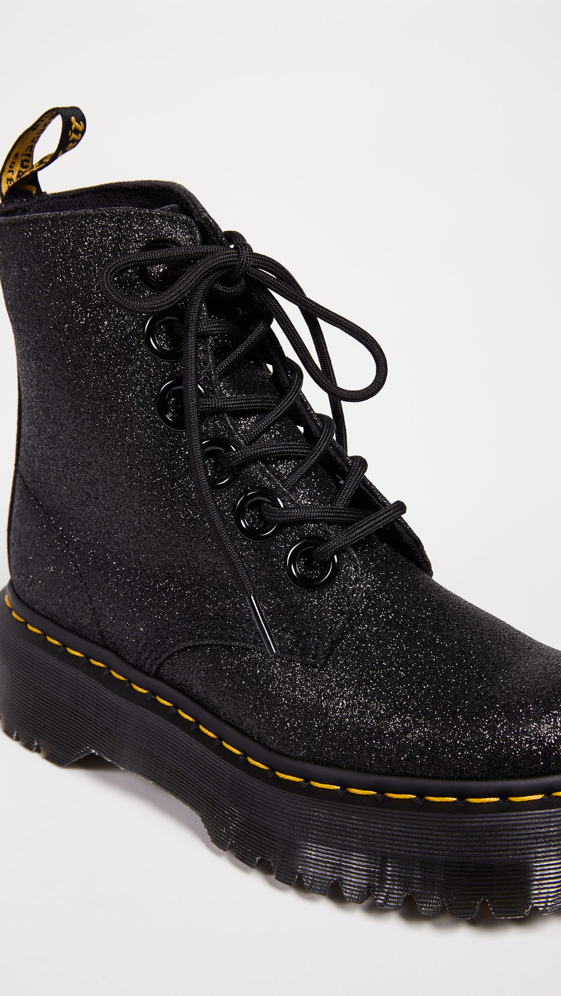 doc martens molly glitter black