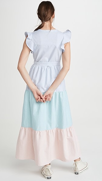 english factory colorblock maxi dress