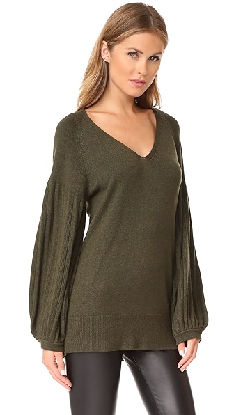 ELLA MOSS Francesca Sweater in Green | ModeSens