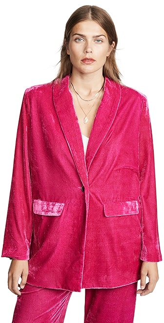 Endless Rose Velvet Single Breasted Blazer Shopbop