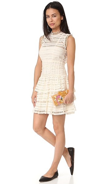 EDIE PARKER Jean Flamingo Clutch