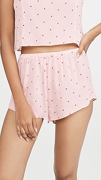 Fleur du Mal - Dot Embroidered Tap Shorts