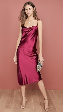 Fleur du Mal - Cowl Neck Slip Dress With Slit