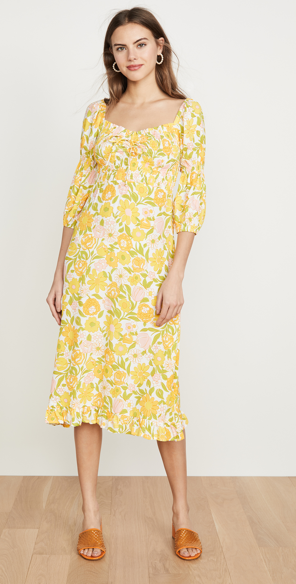faithfull erin midi dress