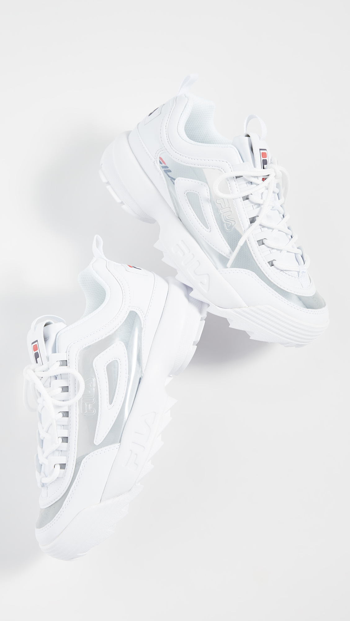 fila clear sneakers