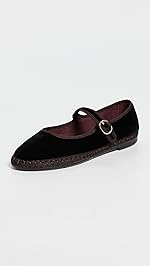 Flabelus - Velvet Mary Jane Flats