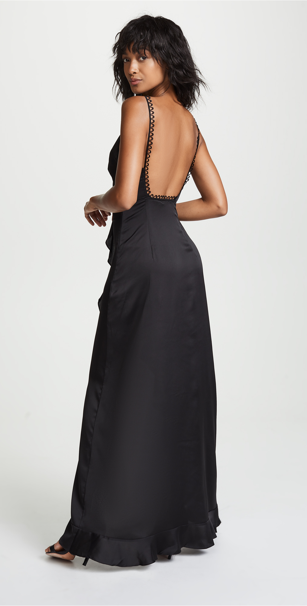 isabella ruffled maxi dress