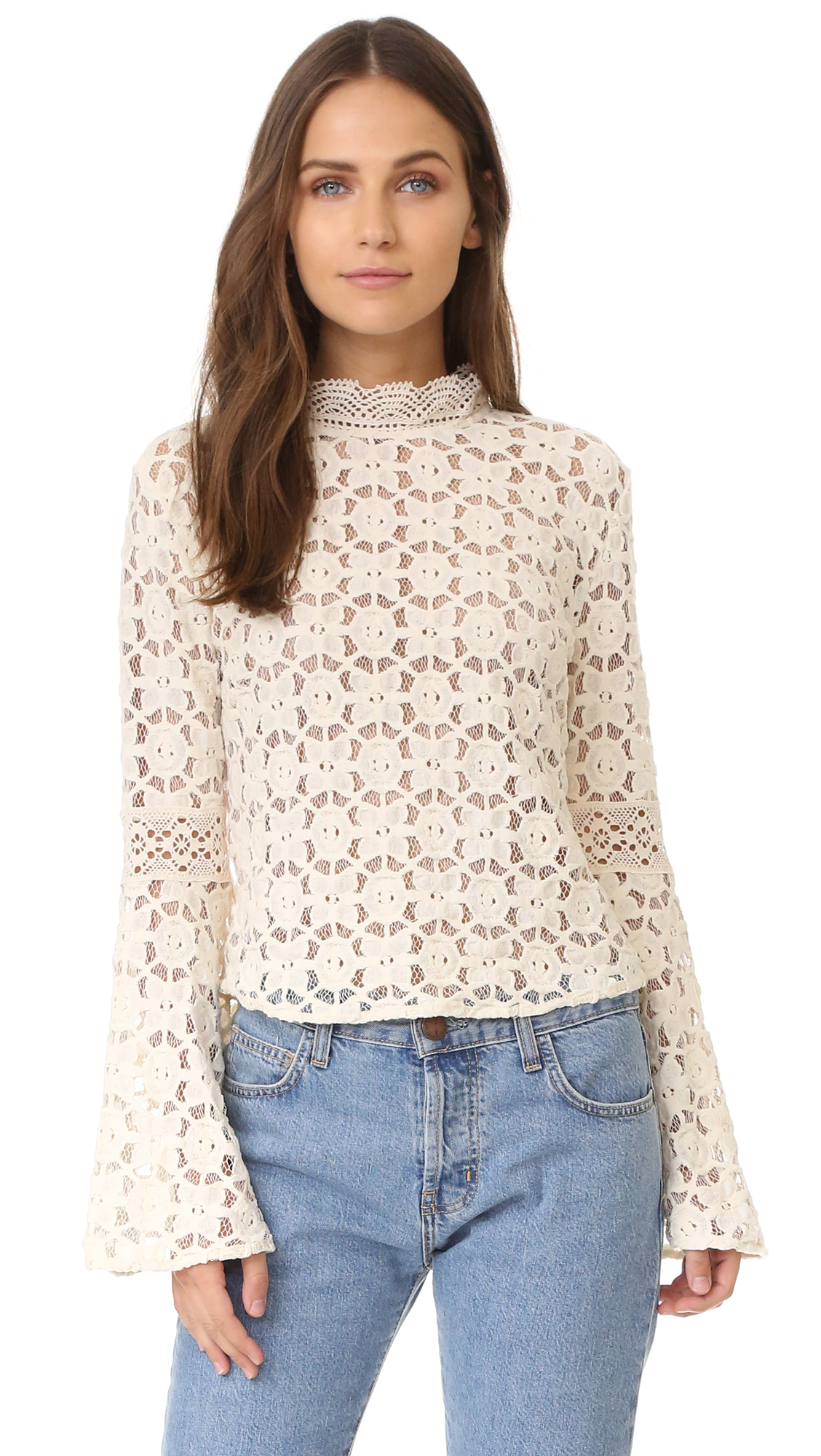 Free People Kiss Bell Lace Top Shopbop