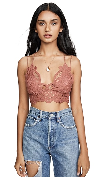 Free People Womens Adella Bralette In Nude In Copper