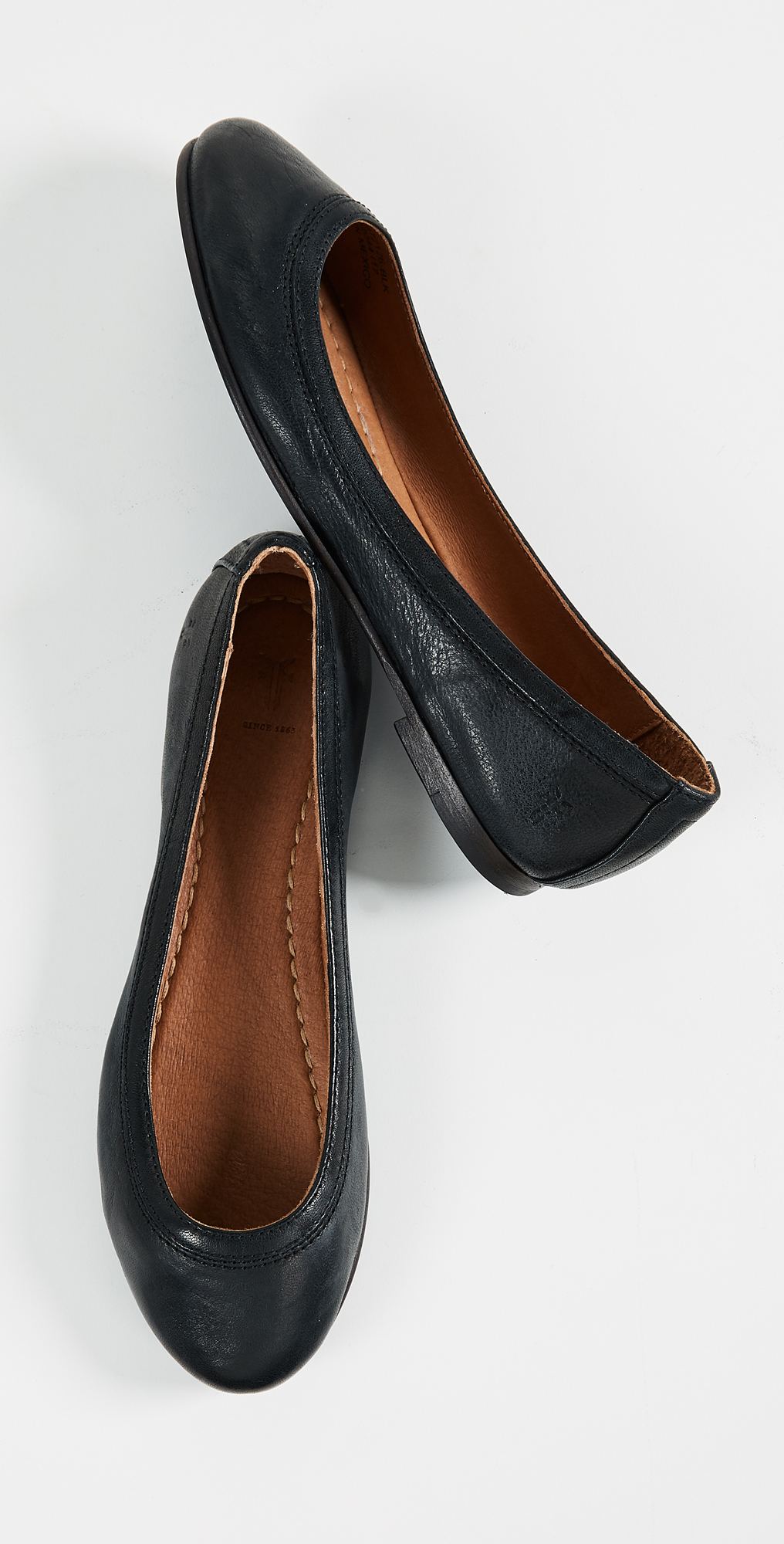 frye black flats