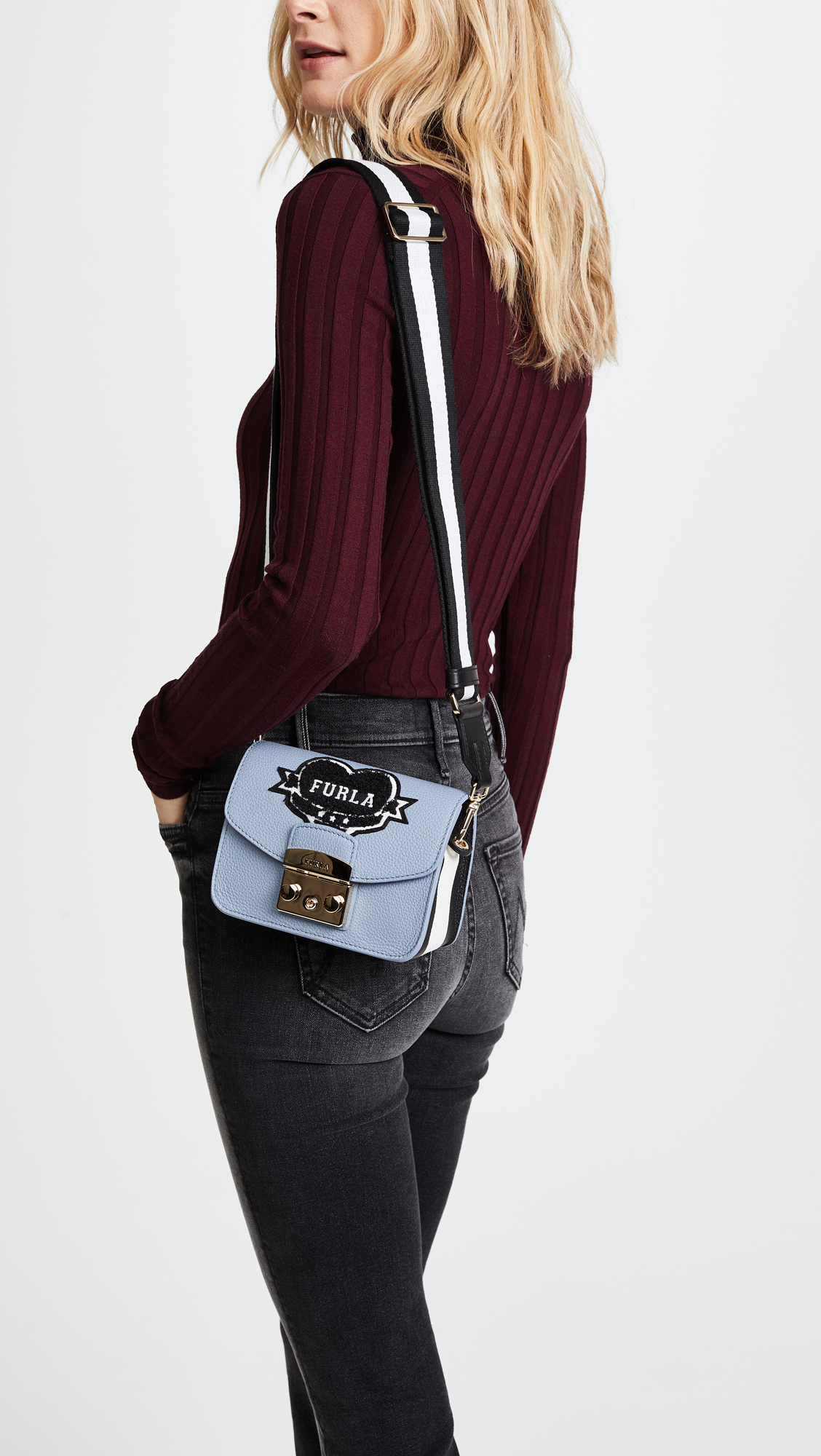 furla metropolis mini crossbody onyx