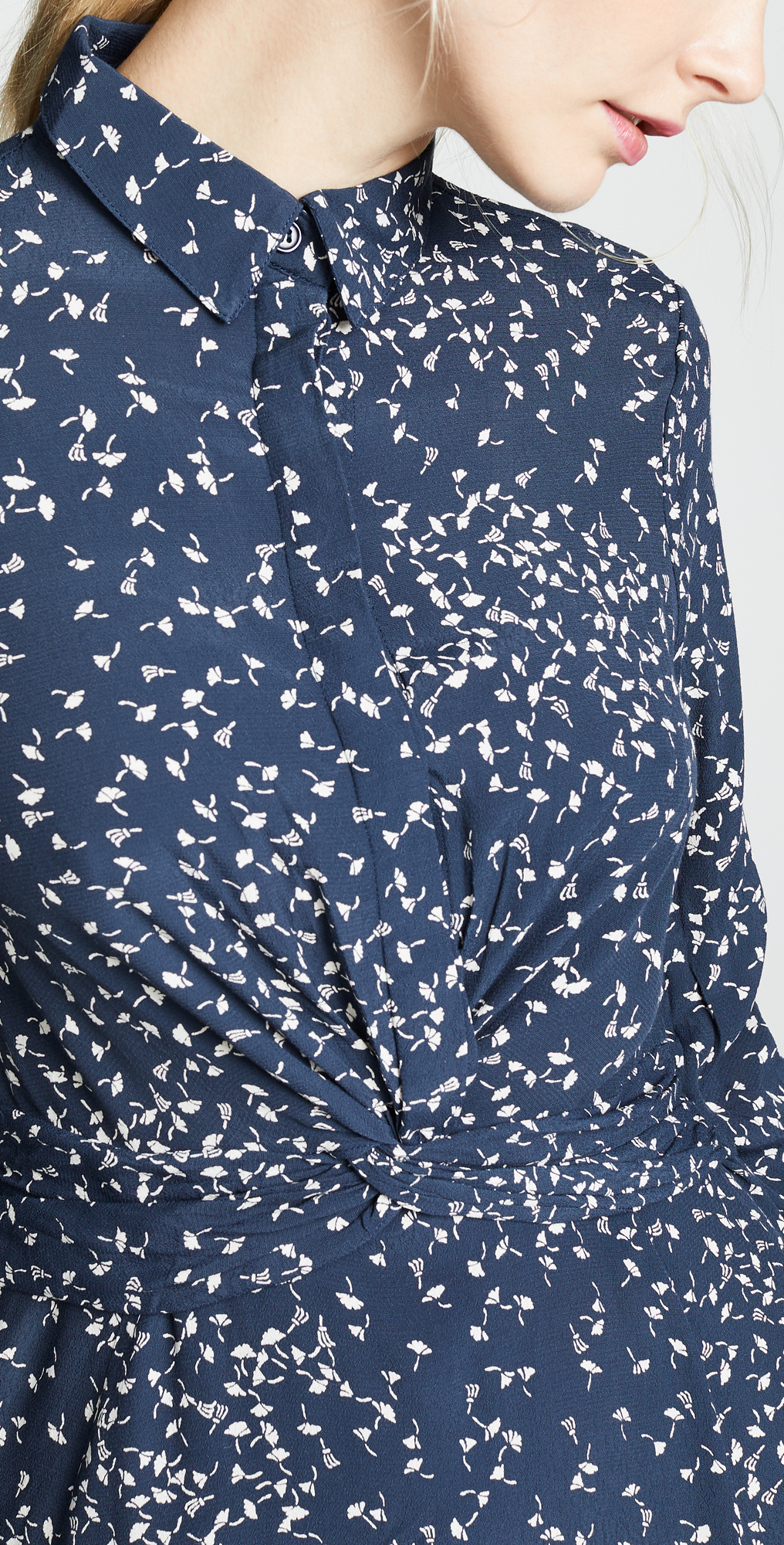 ganni barra crepe twist dress