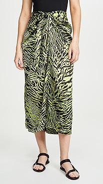 GANNI - Stretch Satin Skirt