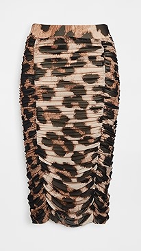 GANNI - Printed Mesh Skirt
