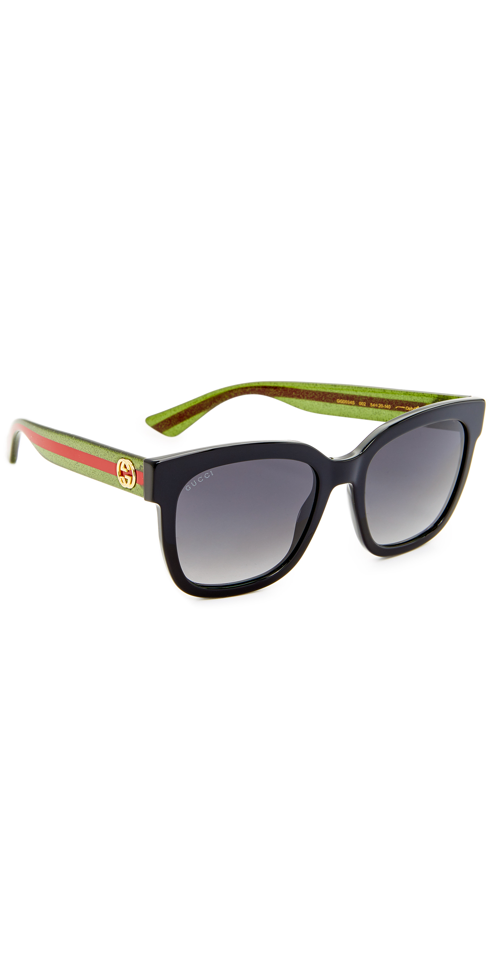 gucci red and green glitter sunglasses