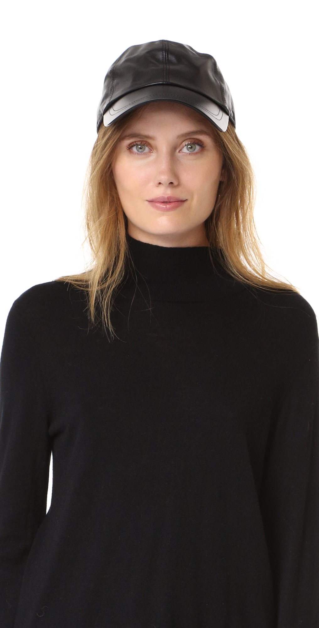 hat attack leather baseball cap