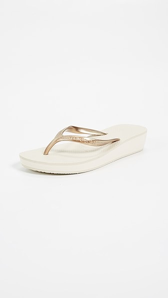 havaianas high light wedge flip flops