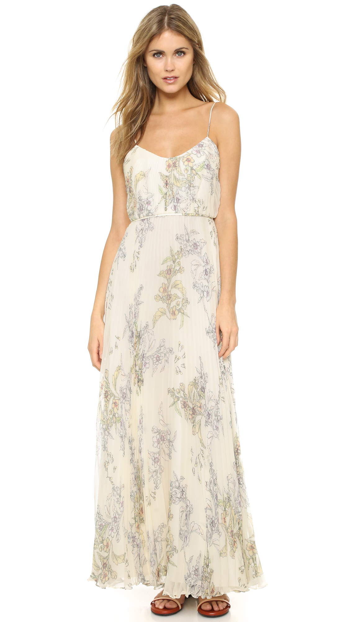 jill jill stuart pleated chiffon dress