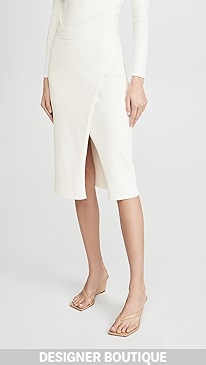 Jonathan Simkhai - Deep Rib Wrap Skirt