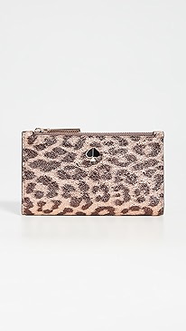 Kate Spade New York - Metallic Leopard Slim Bifold Wallet