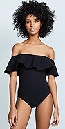 Karla Colletto Off Shoulder Flounce Swimsuit